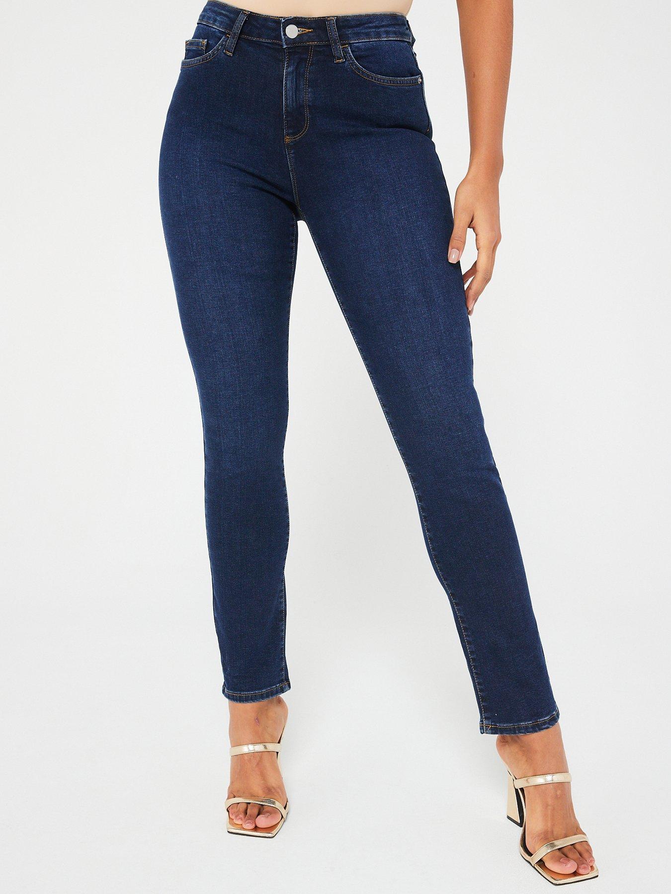 front image of everyday-isabelle-high-rise-slim-leg-jean-dark-wash