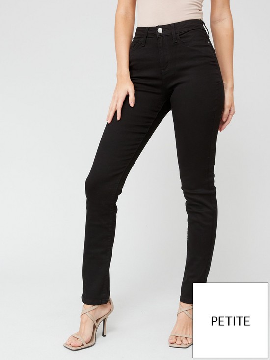 front image of everyday-short-isabelle-high-rise-slim-leg-jean-black