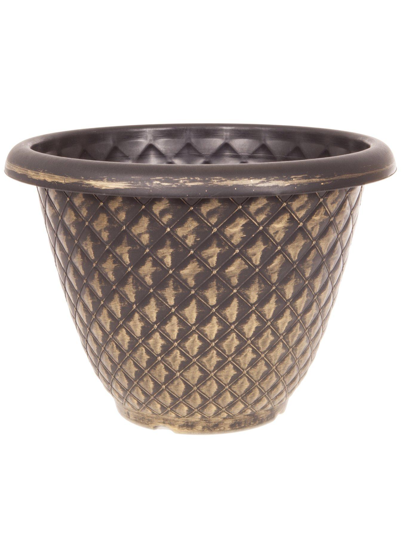Image 2 of 2 of You Garden Pair of Gold Pinecone Planters - 33 cm Diameter