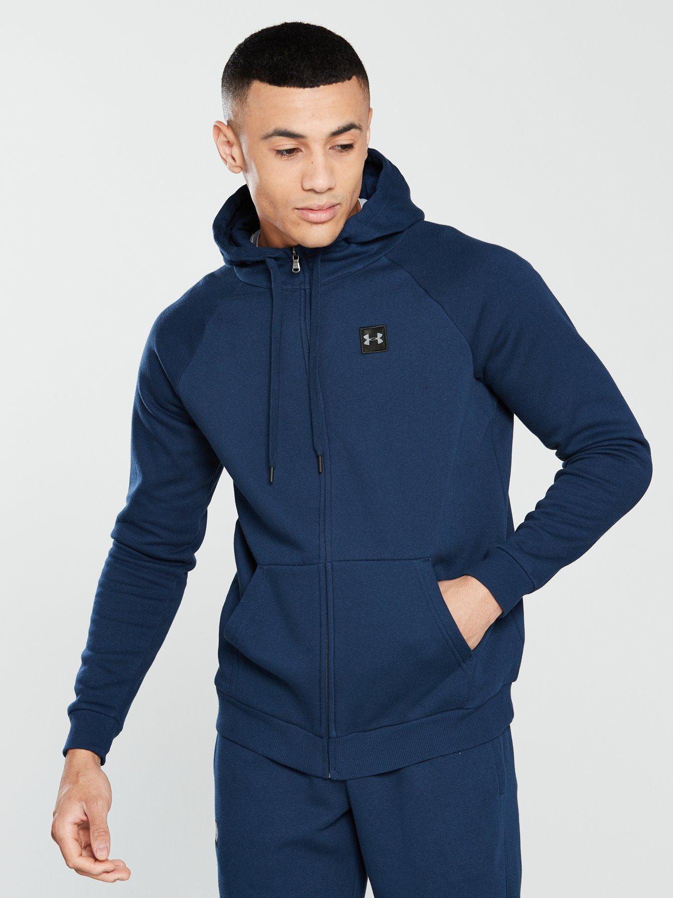 under armour men's rival fleece fitted full zip hoodie