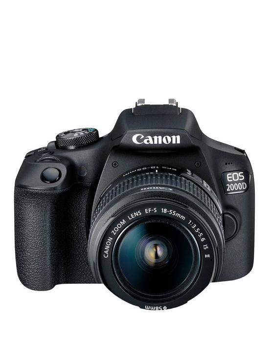 front image of canon-eos-2000d-slrnbspcamera-with-ef-s-18-55mm-is-ii-lens-kit