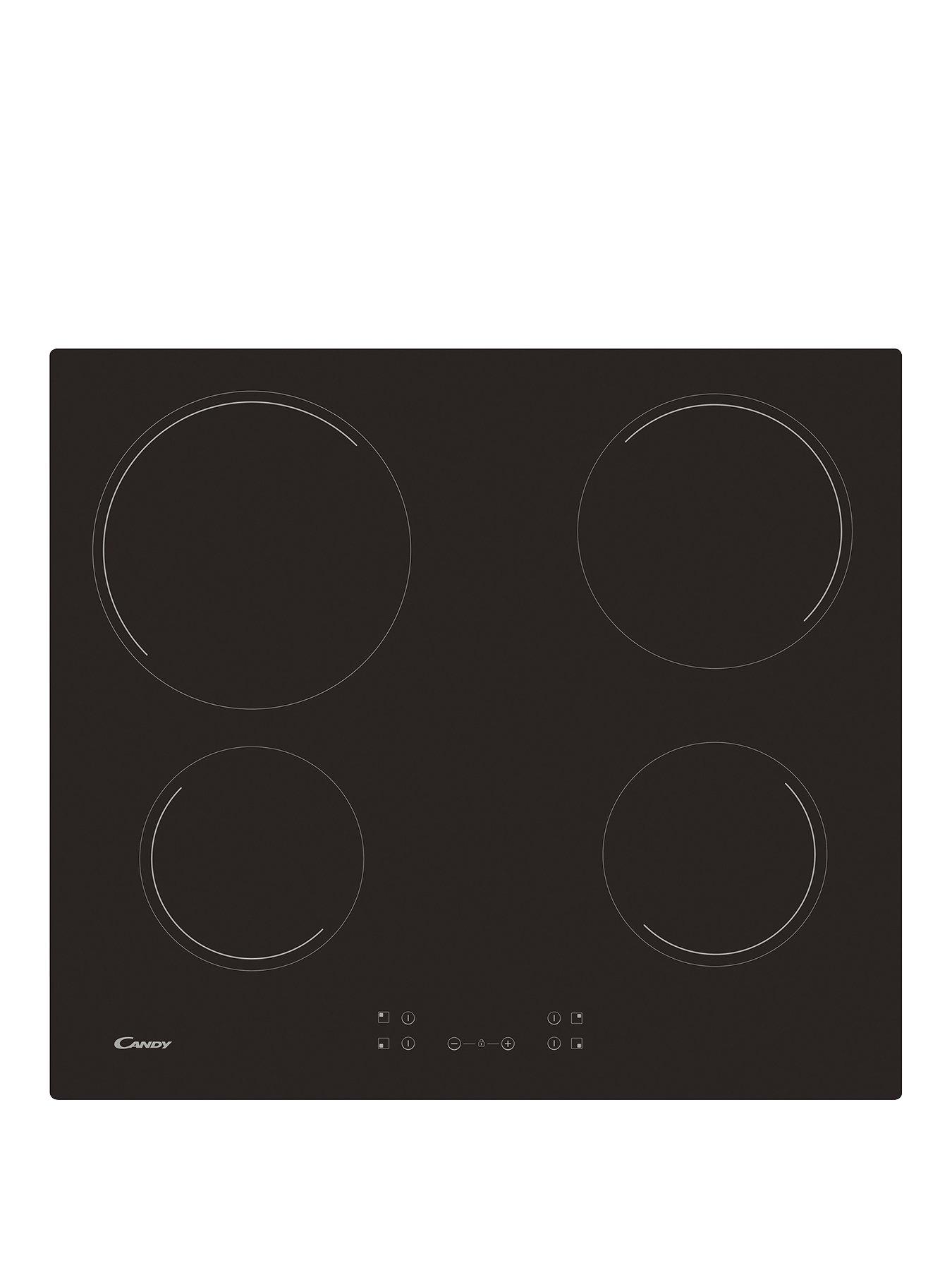 Candy CH64CCB 60cm Ceramic Hob with Optional Installation - Black
