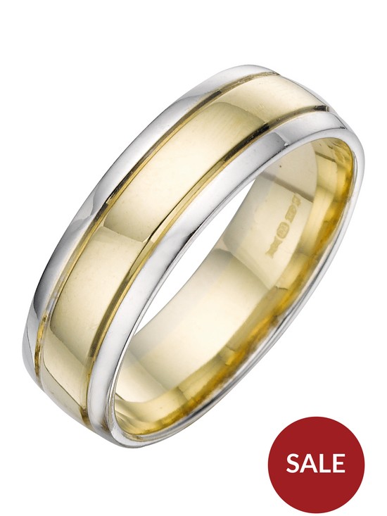 front image of love-gold-9-carat-2-colour-wedding-band-6mm