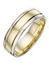  image of love-gold-9-carat-2-colour-wedding-band-6mm
