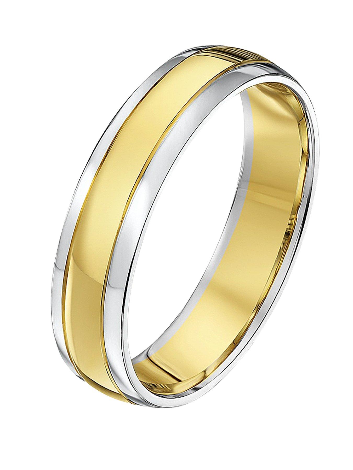 undefined 9 Carat 2 Colour Wedding Band 6mm