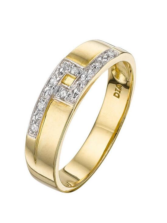 stillFront image of love-gold-9-carat-2-colour-wedding-band-6mm
