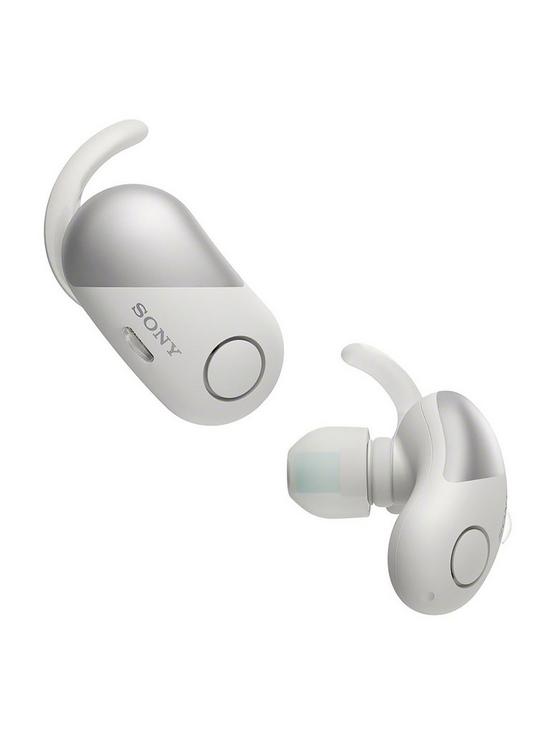 front image of sony-wf-sp700n-truly-wireless-sports-headphones-with-ipx4-splash-proof