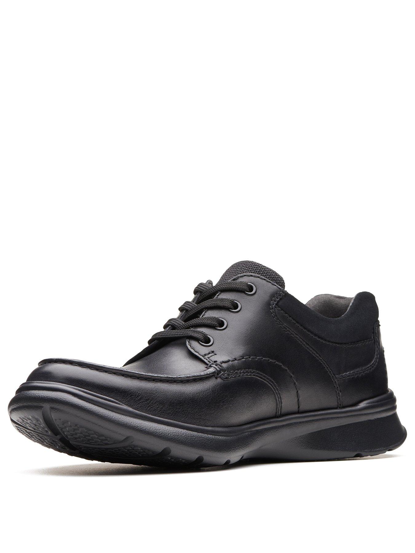 clarks wide fit black shoes