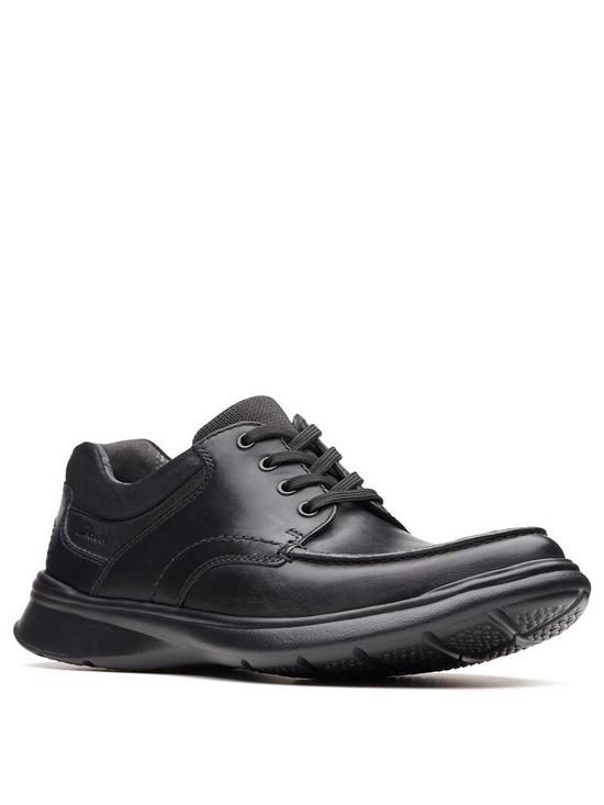 front image of clarks-cotrell-edge-shoe-black