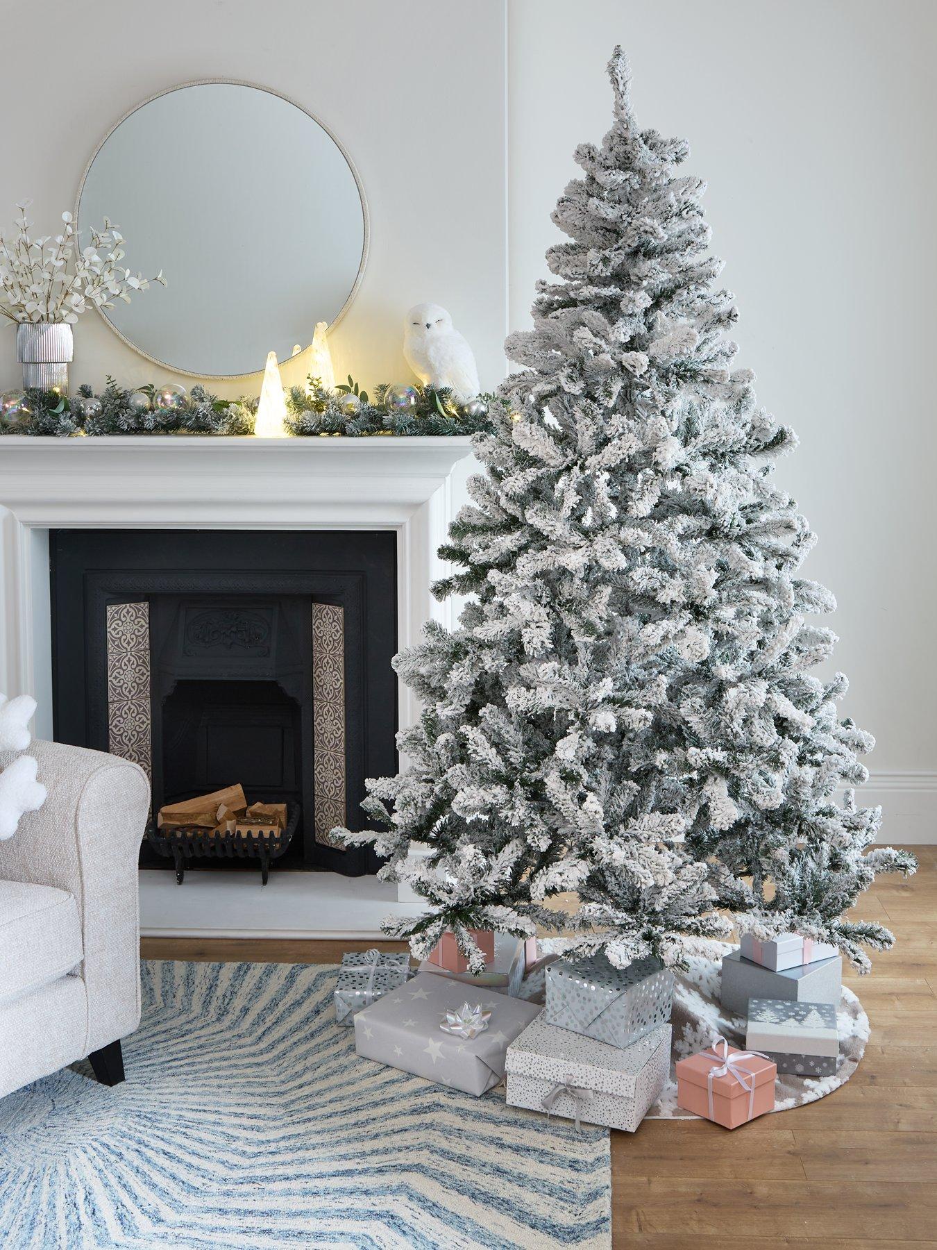 Very Home 8ft Flocked Emperor Christmas Tree with Metal Stand