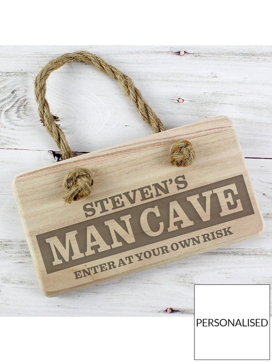stillFront image of the-personalised-memento-company-personalised-man-cave-wooden-sign