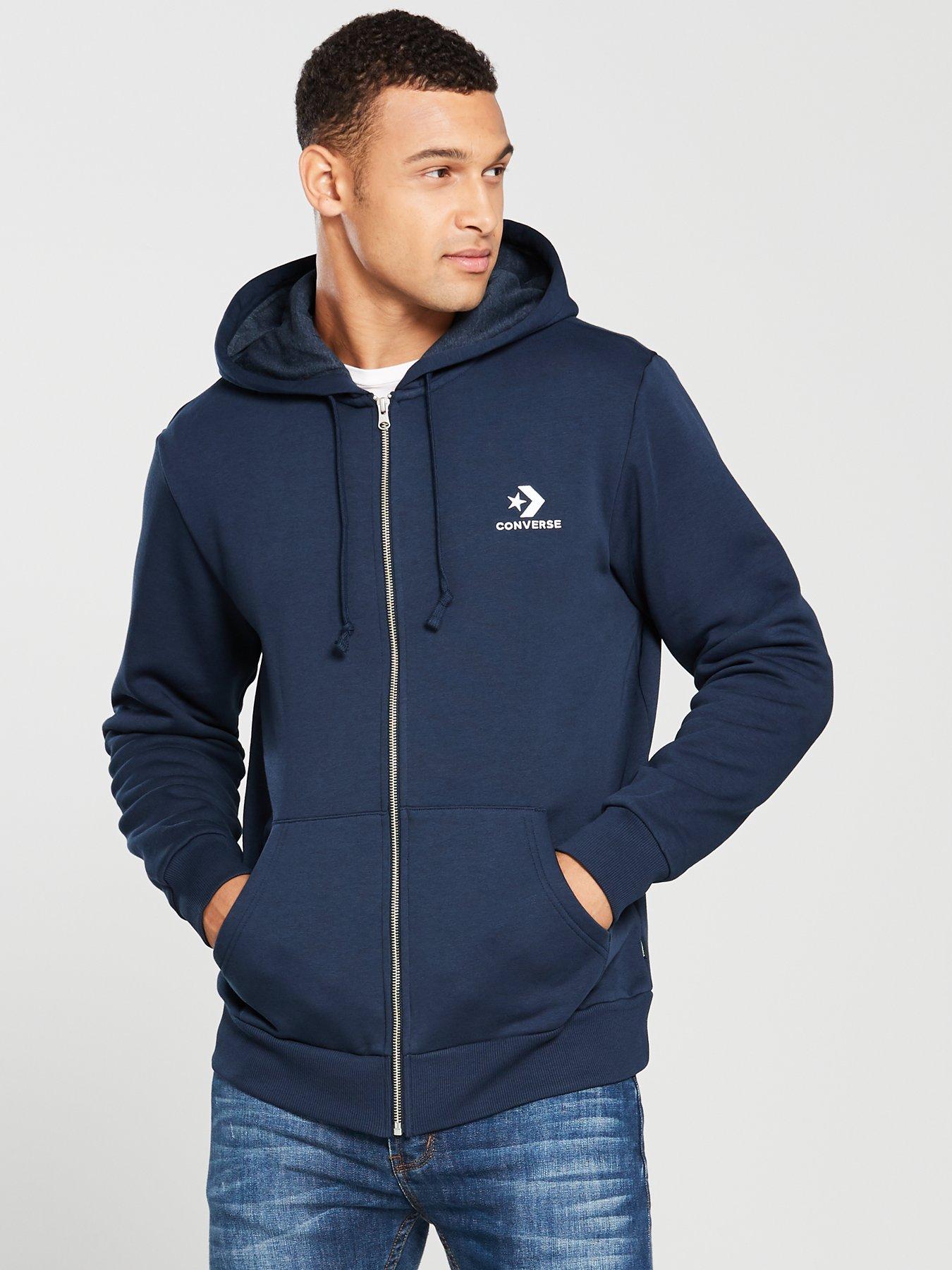 converse men's zip hoodie