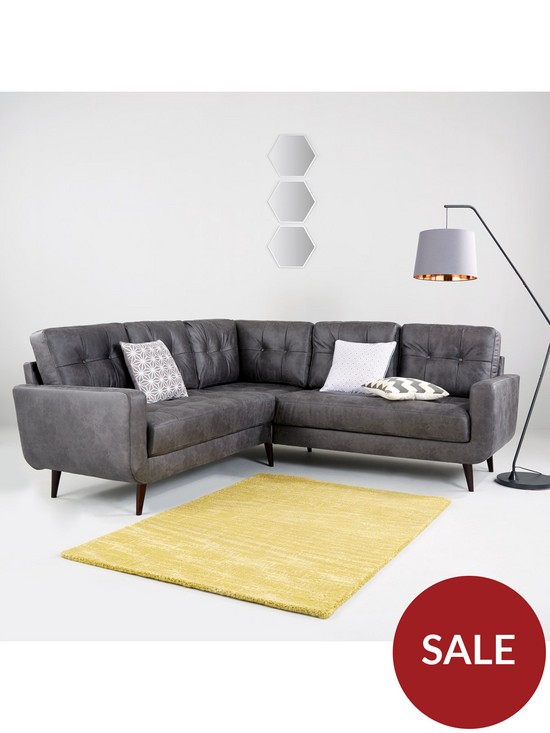 stillFront image of skandi-faux-leather-corner-group-sofa