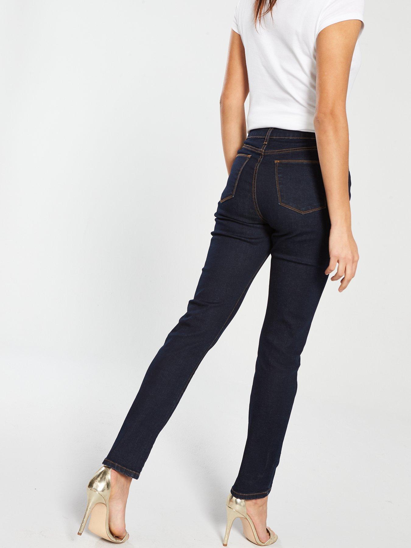  image of v-by-very-isabelle-high-rise-slim-leg-jean-rinse-wash