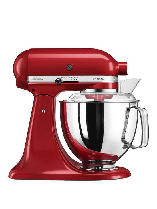front image of kitchenaid-artisan-48-litre-tilt-head-stand-mixer-red