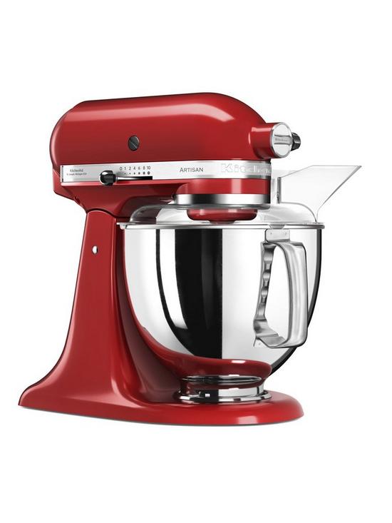 stillFront image of kitchenaid-artisan-48-litre-tilt-head-stand-mixer-red