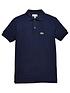  image of lacoste-boys-short-sleeved-classic-pique-polo-shirt-navy