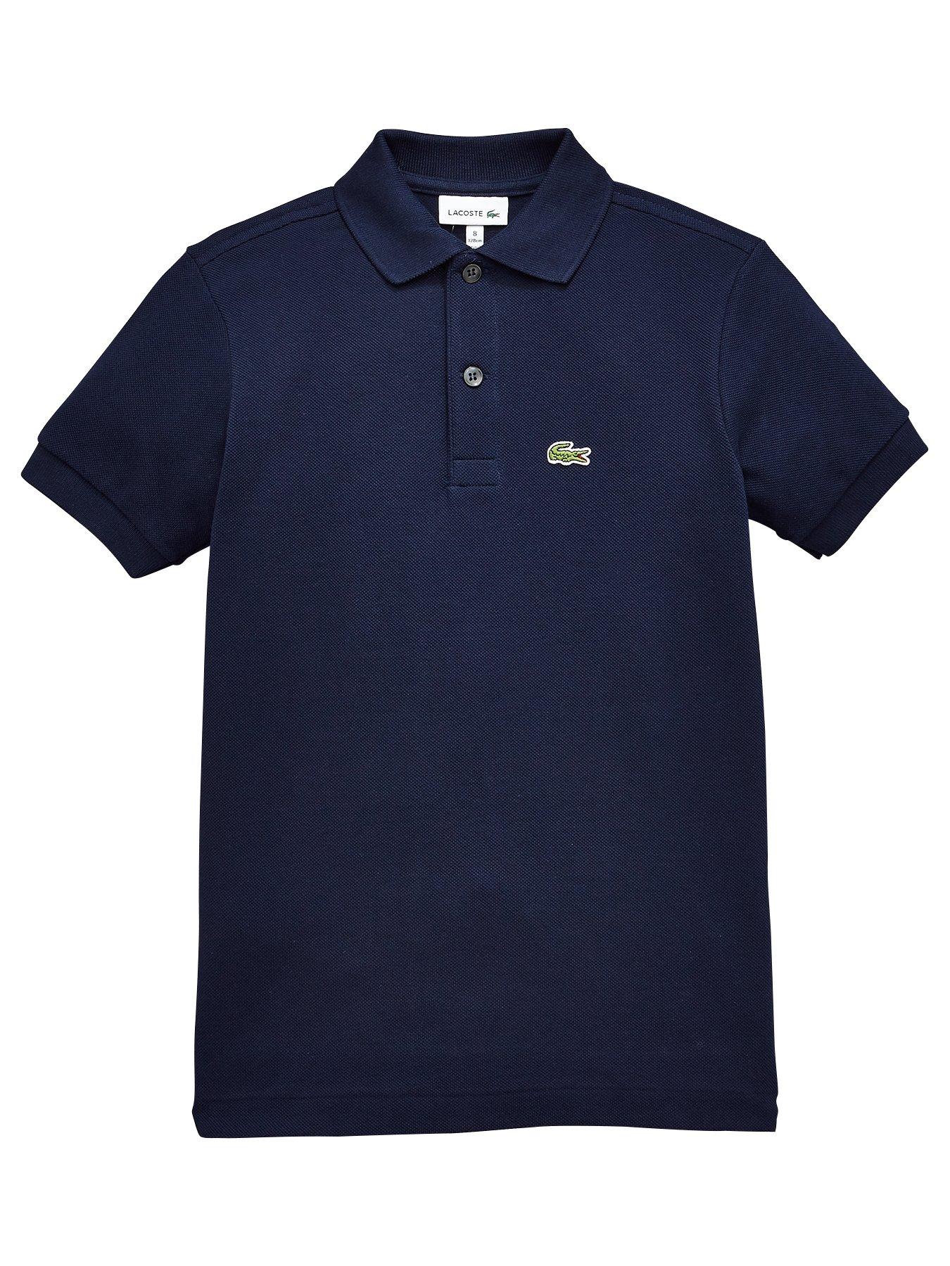 undefined Boys Short Sleeved Classic Pique Polo Shirt - Navy