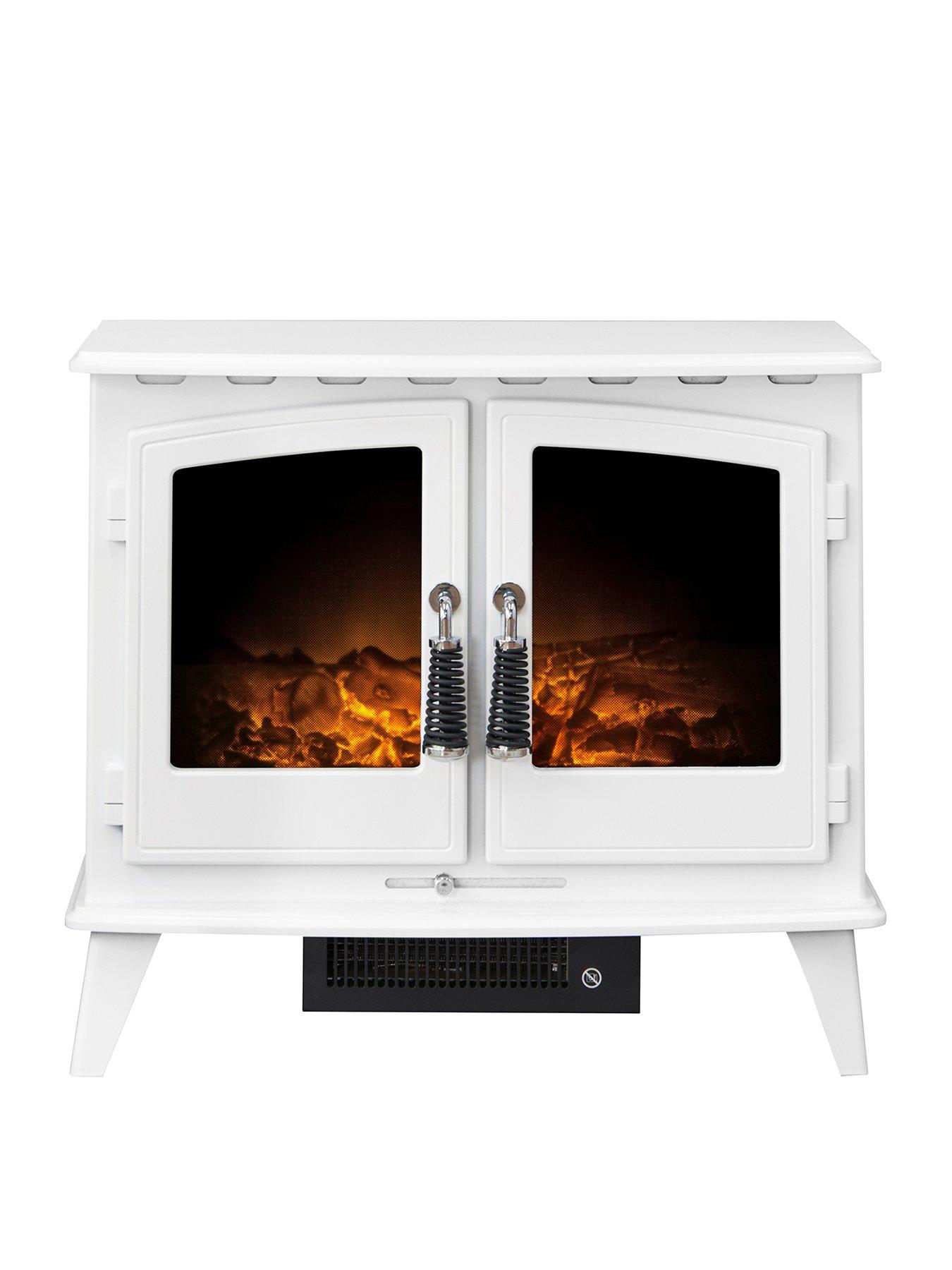 Adam Fires Fireplaces Woodhouse Electric Stove Fire In White