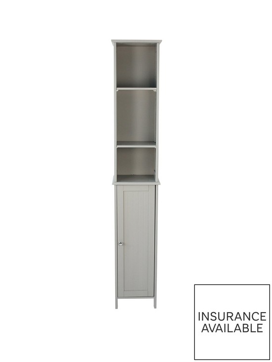 front image of lloyd-pascal-portland-tall-bathroom-cabinet----grey