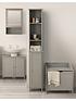  image of lloyd-pascal-portland-tall-bathroom-cabinet----grey