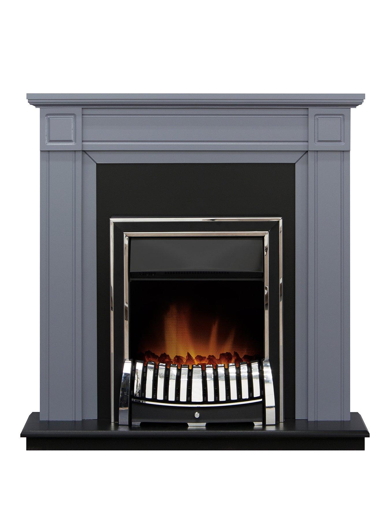 Adam Fire Surrounds Georgian Fireplace Suite In Grey And Black