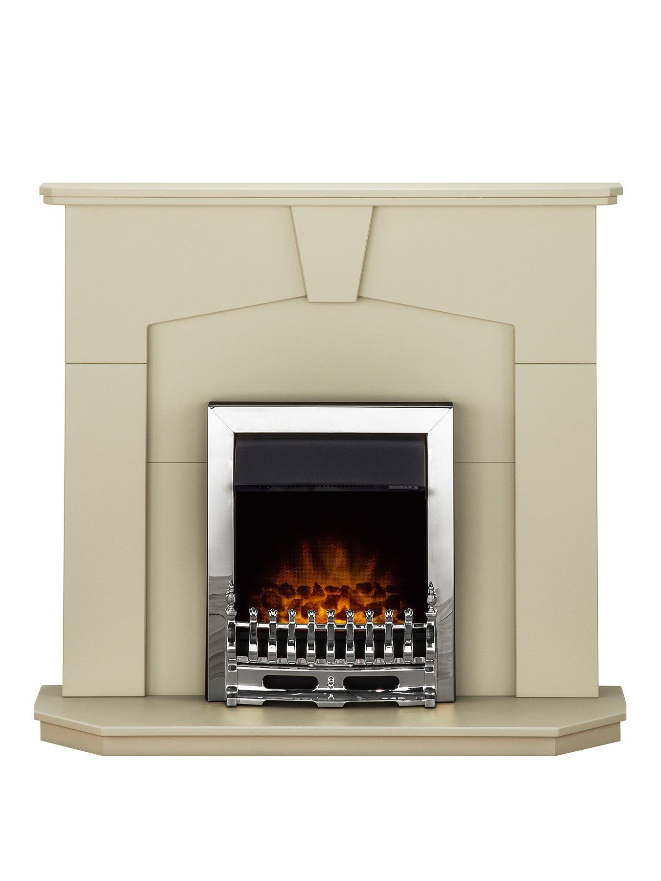 Adam Fires Fireplaces Abbey Fireplace Suite In Stone Effect With