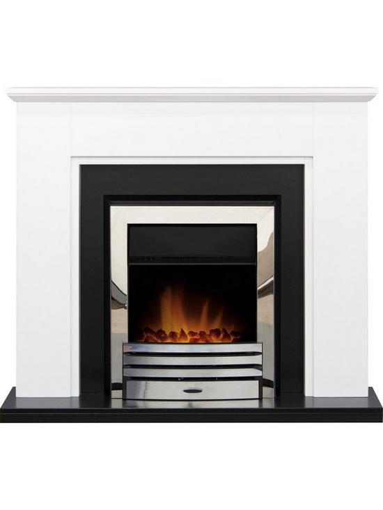 stillFront image of adam-fires-fireplaces-greenwich-fireplace-in-white-amp-black-with-eclipse-chrome-electric-fire