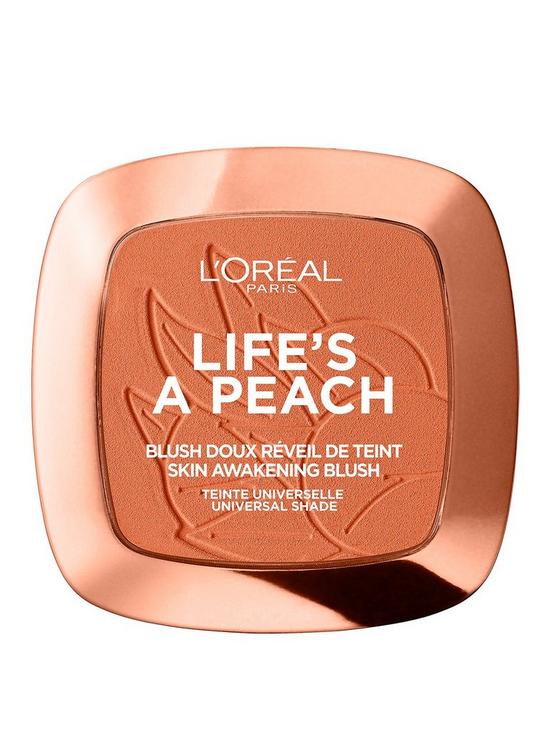 front image of loreal-paris-lifes-a-peach-blush-powder
