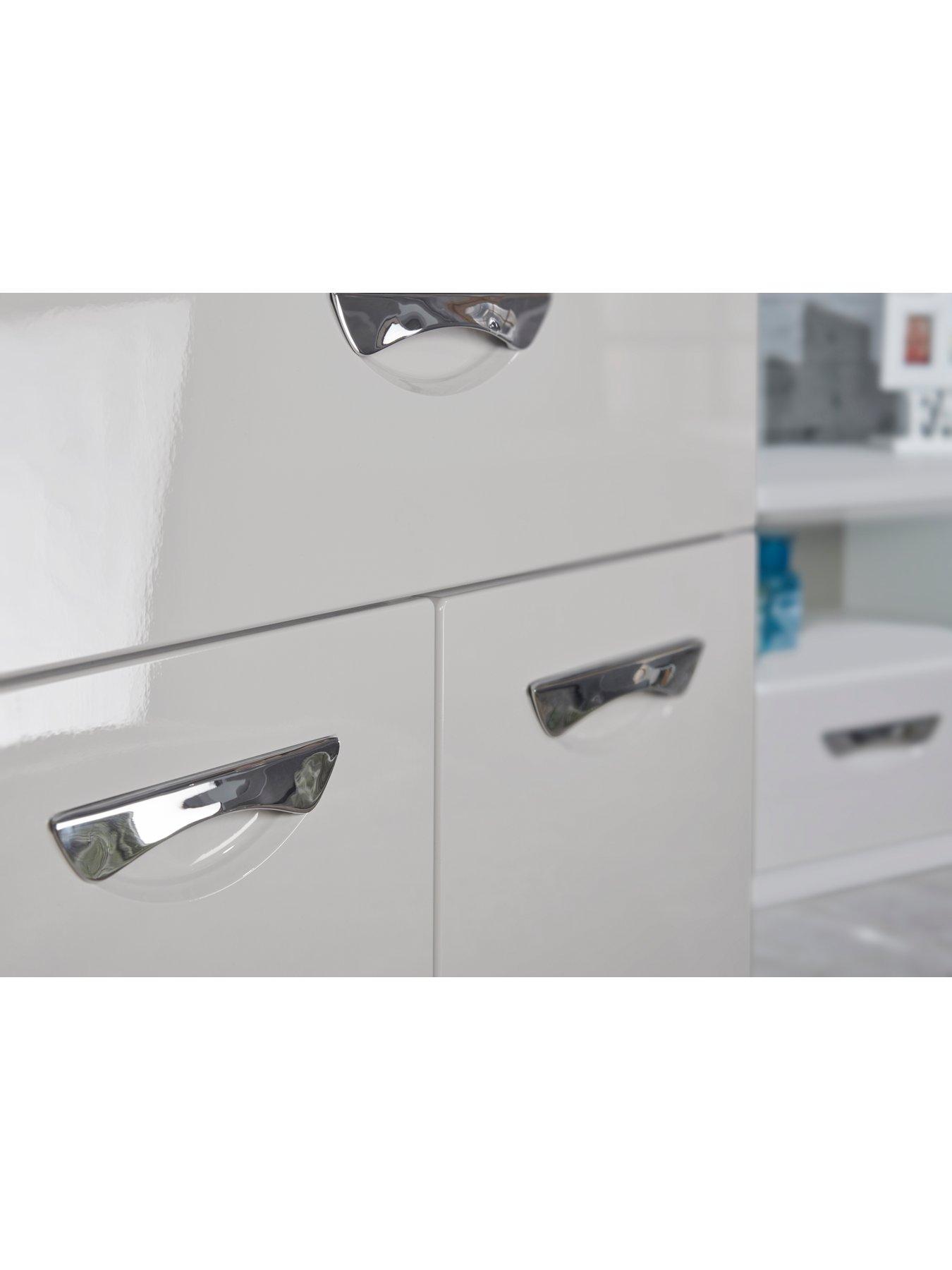  image of swift-neptune-ready-assembled-high-gloss-compact-sideboard-greynbsp--fscreg-certified