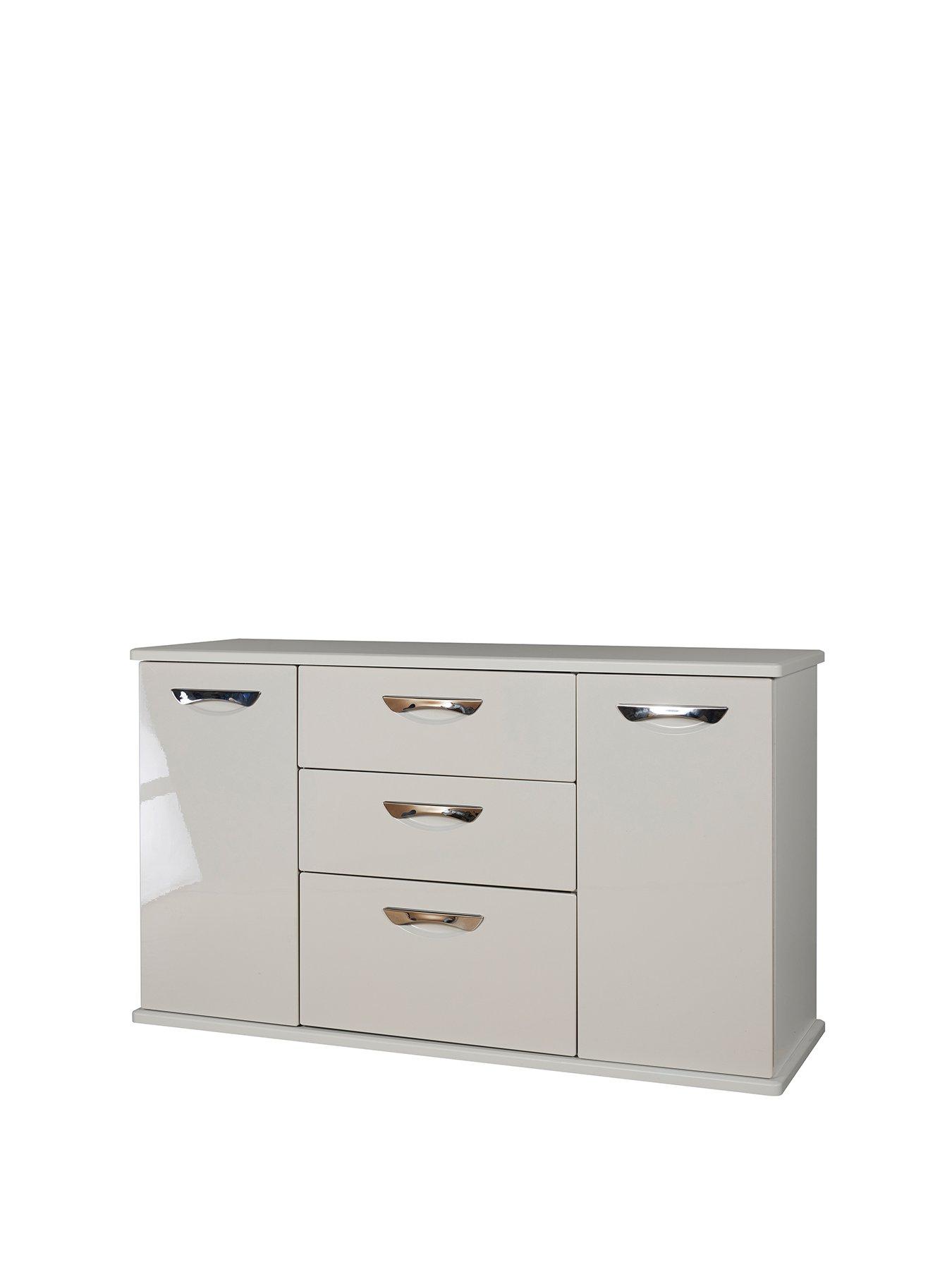 White gloss deals ready assembled sideboard