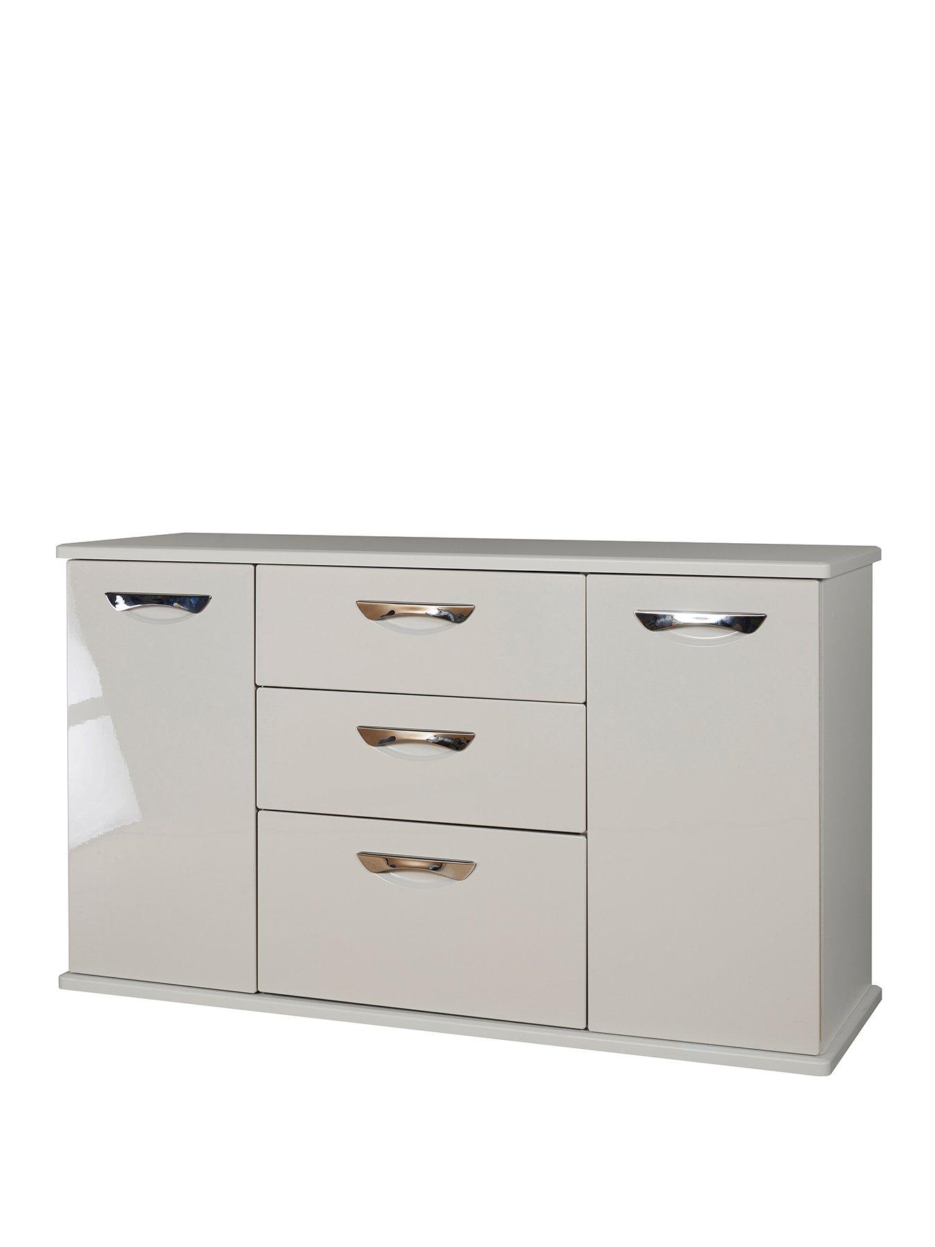 Image 2 of 5 of SWIFT Neptune Ready Assembled High Gloss Large Sideboard - Grey&nbsp;- FSC&reg; Certified