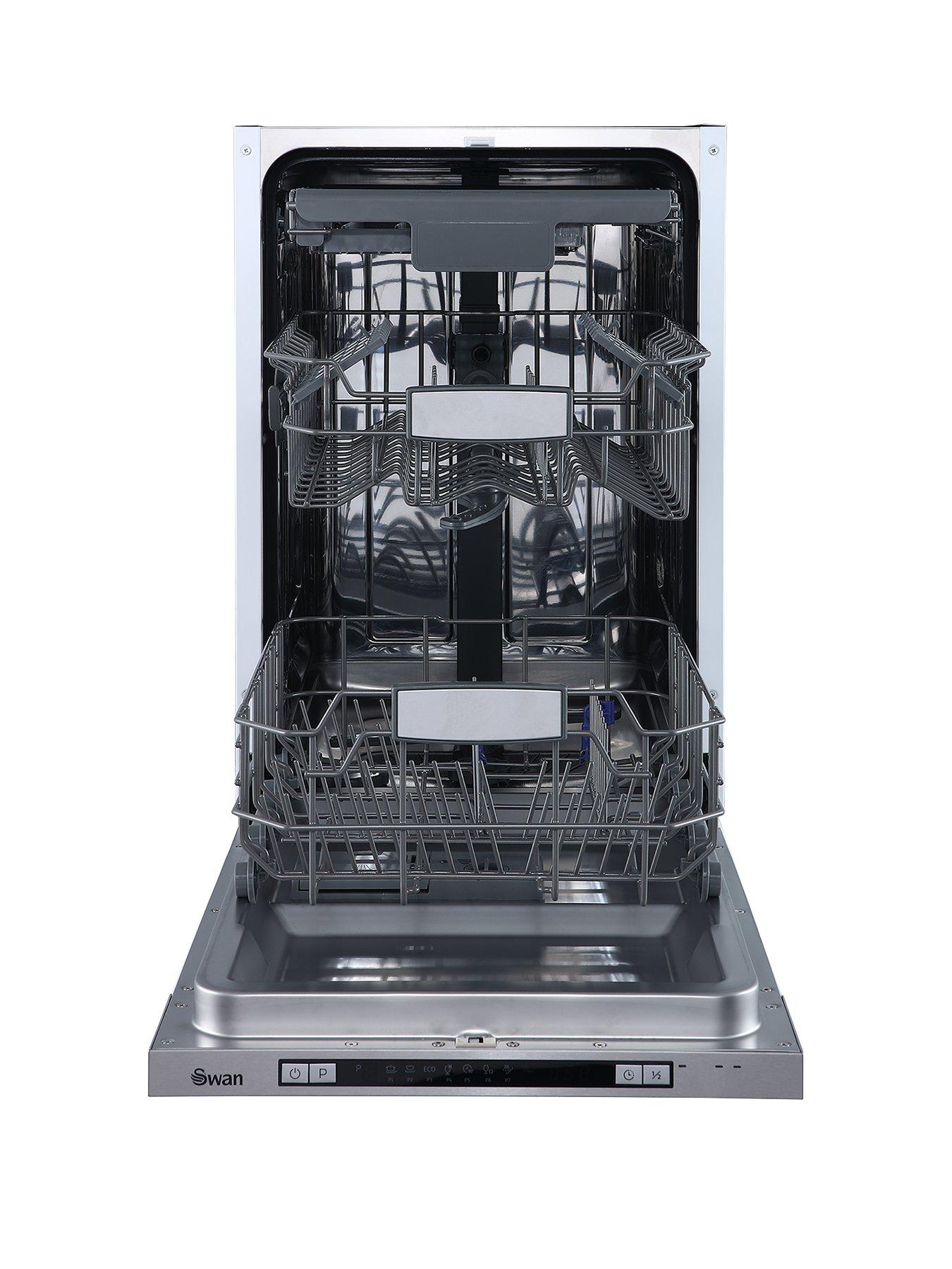 slimline integrated dishwasher with cutlery tray