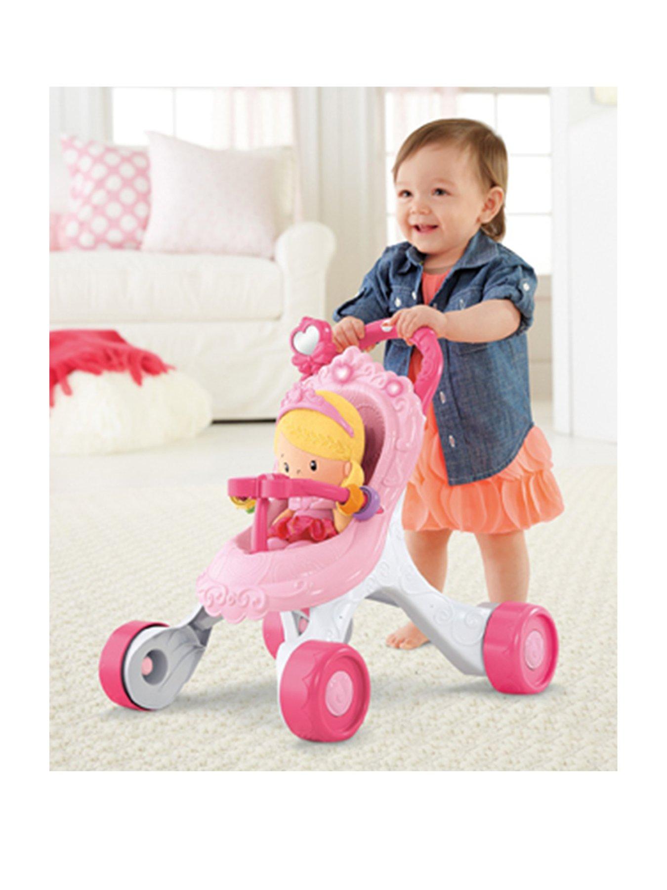 fisher price princess chime doll & stroller gift set