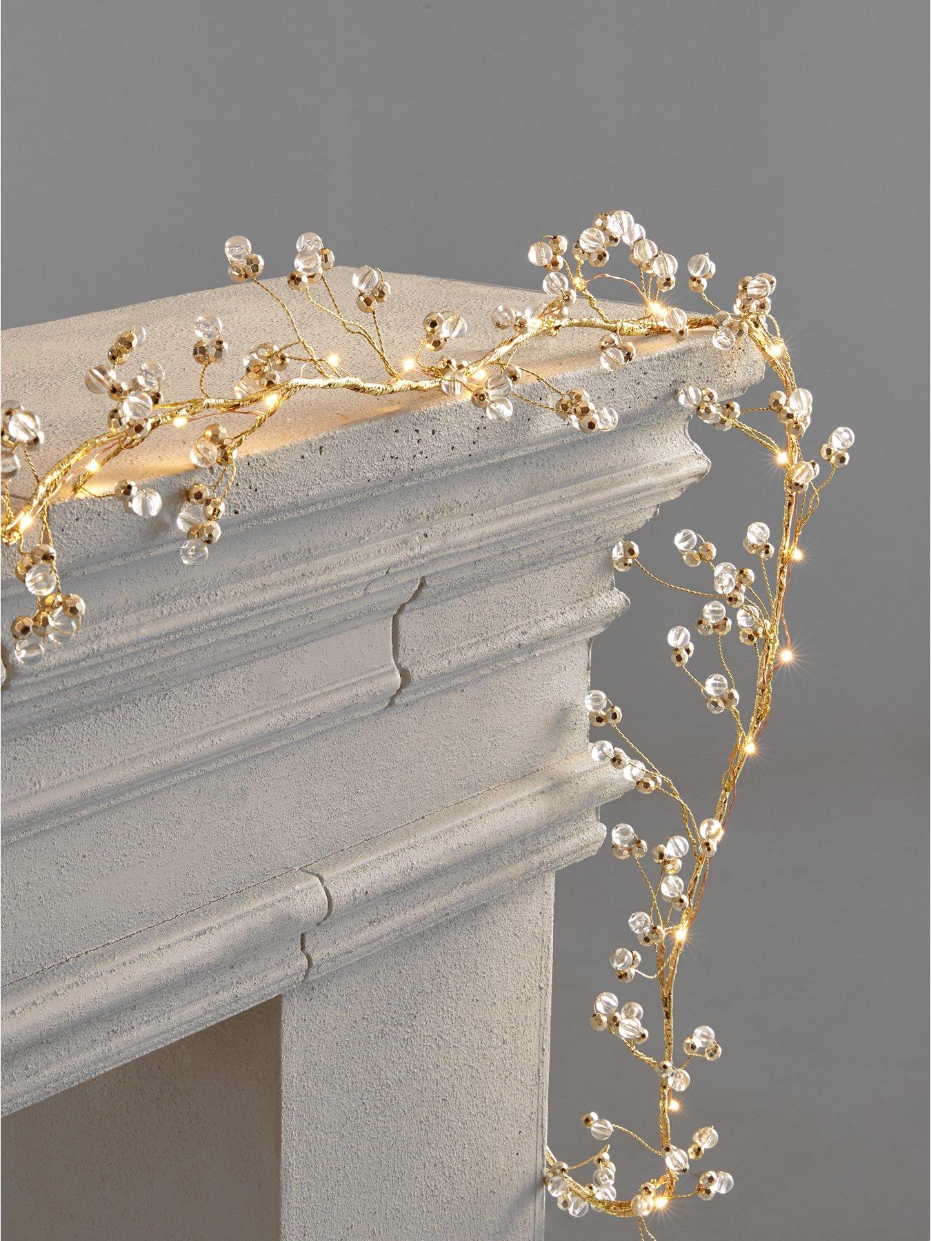  image of very-home-pre-lit-battery-operated-beaded-garland