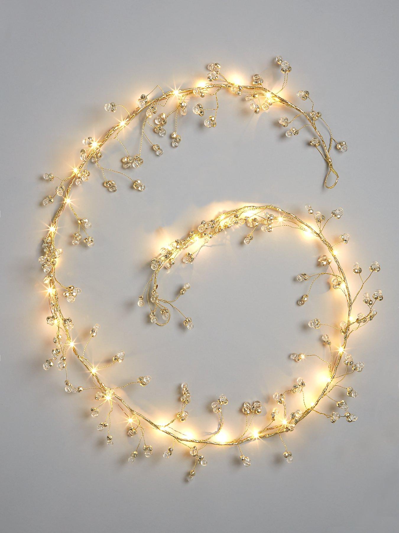  image of very-home-pre-lit-battery-operated-beaded-garland