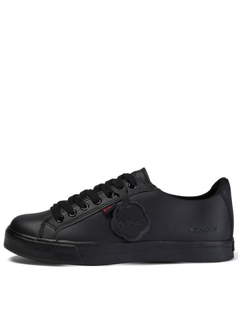 kickers-tovni-leather-lace-plimsoll-black