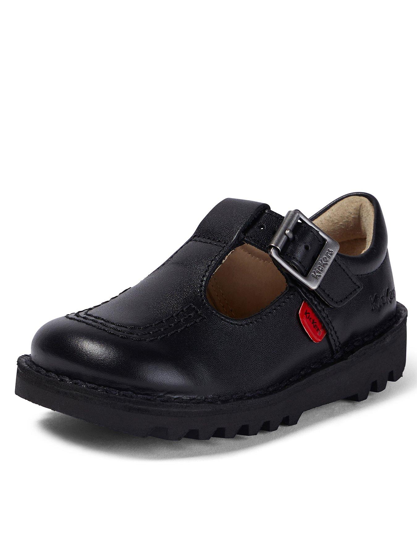 Image 3 of 6 of Kickers Kids Kick T-bar Patent Leather Shoe - Black