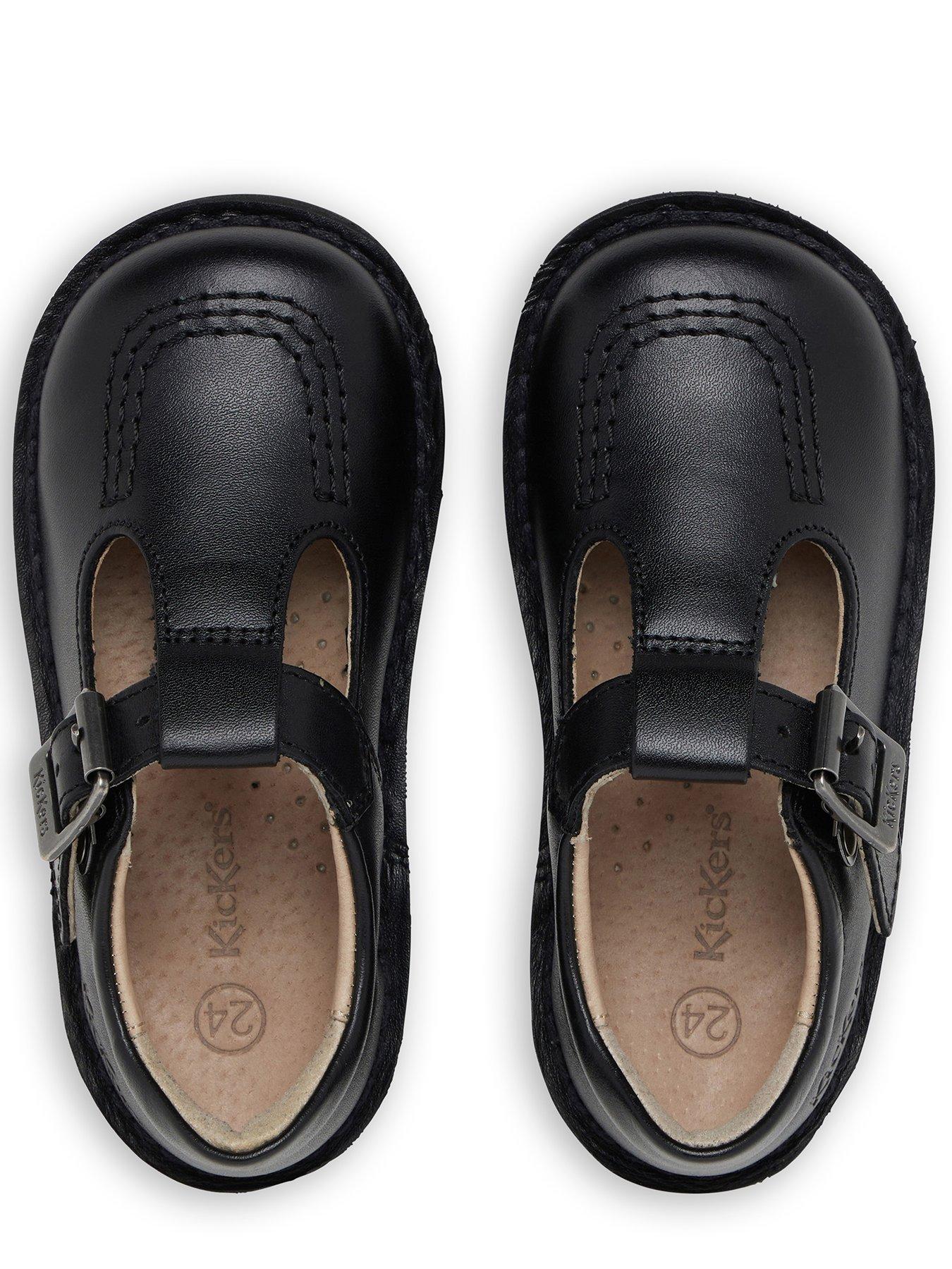 Image 4 of 6 of Kickers Kids Kick T-bar Patent Leather Shoe - Black