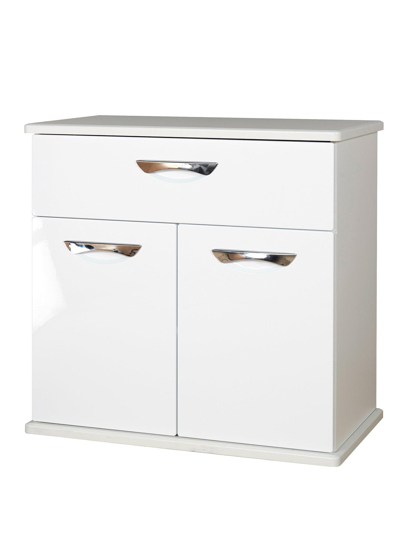 Image 2 of 5 of SWIFT Neptune Ready Assembled High Gloss Compact Sideboard - White&nbsp;- FSC&reg; Certified
