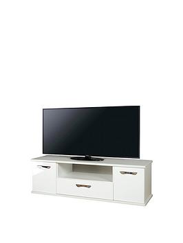 Swift Swift Neptune Ready Assembled White High Gloss Tv Unit - Fits Up To  ... Picture