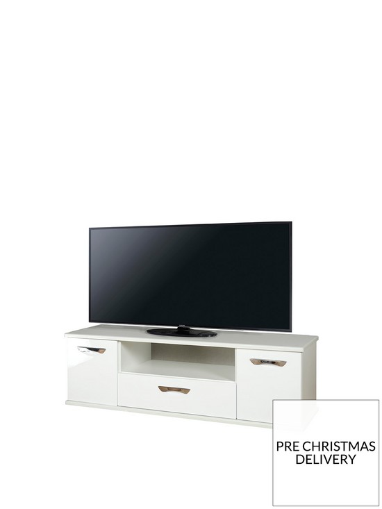 front image of swift-neptune-ready-assembled-white-high-gloss-tv-unit-fits-up-to-65-inch-tv