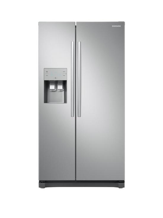 front image of samsung-rs50n3513saeu-american-style-frost-free-fridge-freezer-with-plumbed-water-amp-ice-dispensernbsp-nbspgraphite
