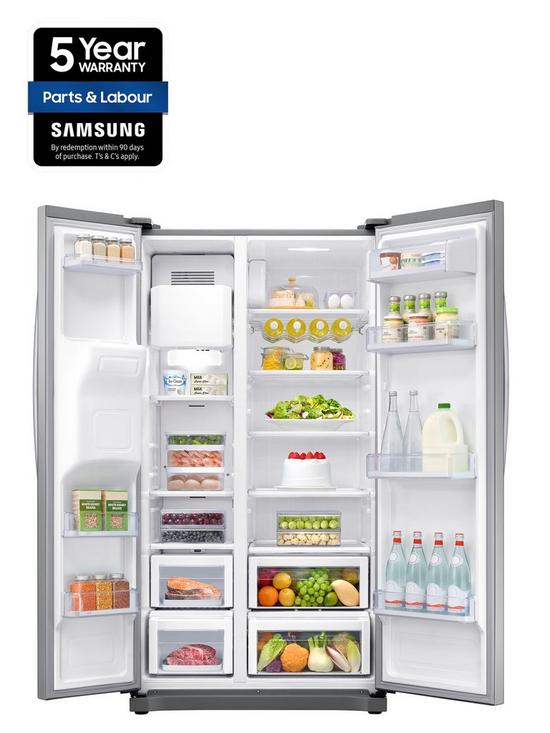 stillFront image of samsung-rs50n3513saeu-american-style-frost-free-fridge-freezer-with-plumbed-water-amp-ice-dispensernbsp-nbspgraphite
