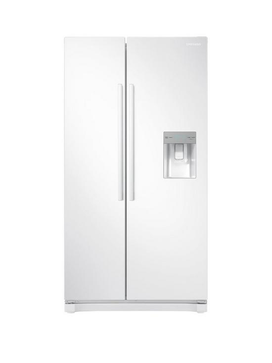 front image of samsung-rs52n3313wweu-american-style-frost-free-fridge-freezer-with-non-plumbed-water-dispensernbsp-nbspwhite