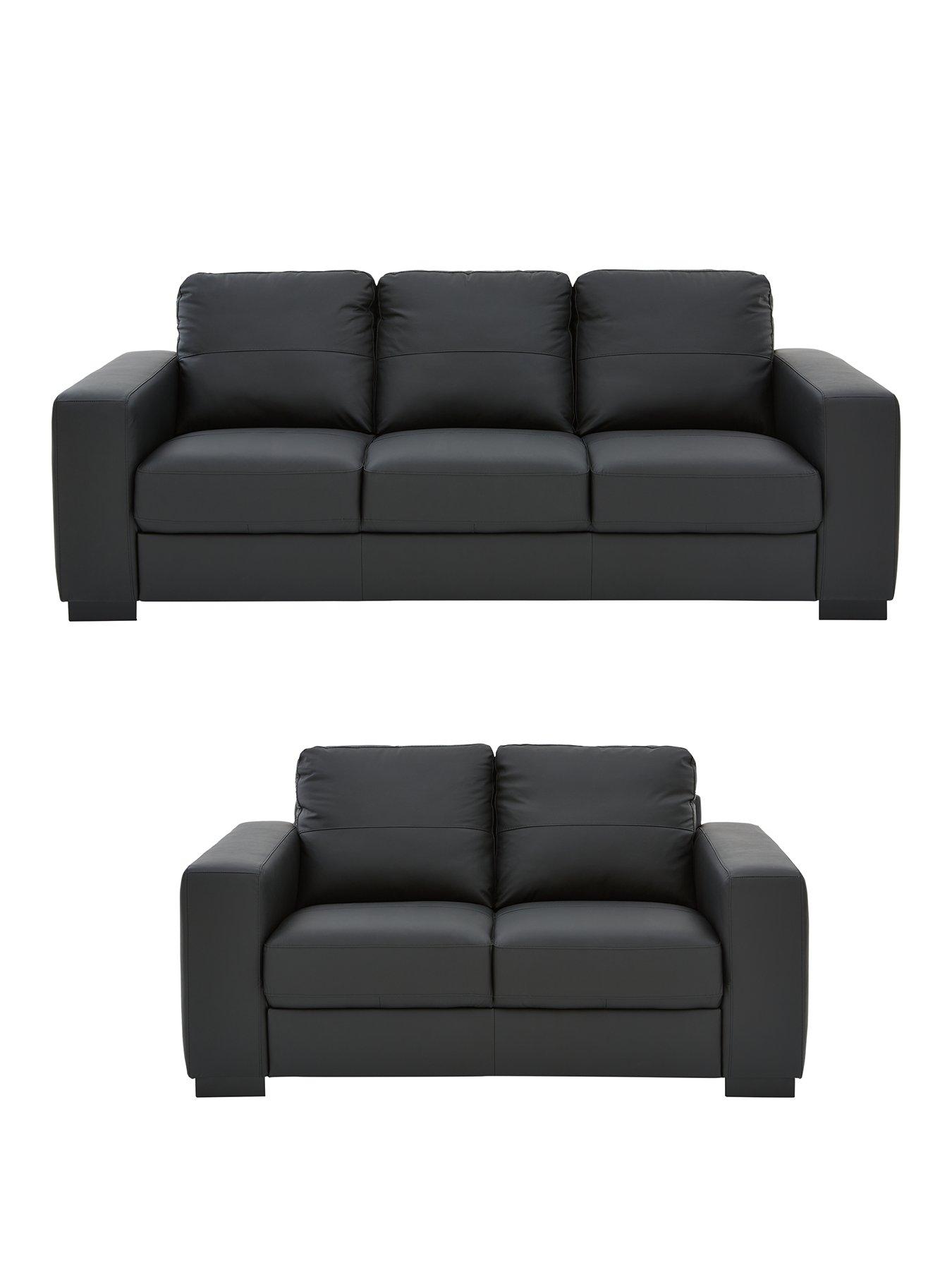 Morton Real Leather Faux Leather 3 Seater 2 Seater Sofa Set Buy