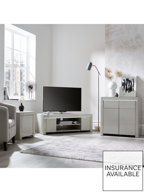 stillFront image of very-home-atlantic-high-gloss-large-sideboard-with-led-light-grey