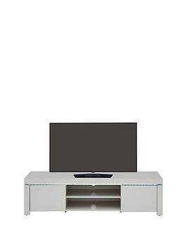 Very Atlantic High Gloss Tv Unit With Led Lights - Grey - Fits Up To 65  ... Picture