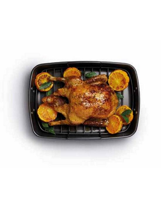stillFront image of masterclass-large-non-stick-roasting-tray-with-rack