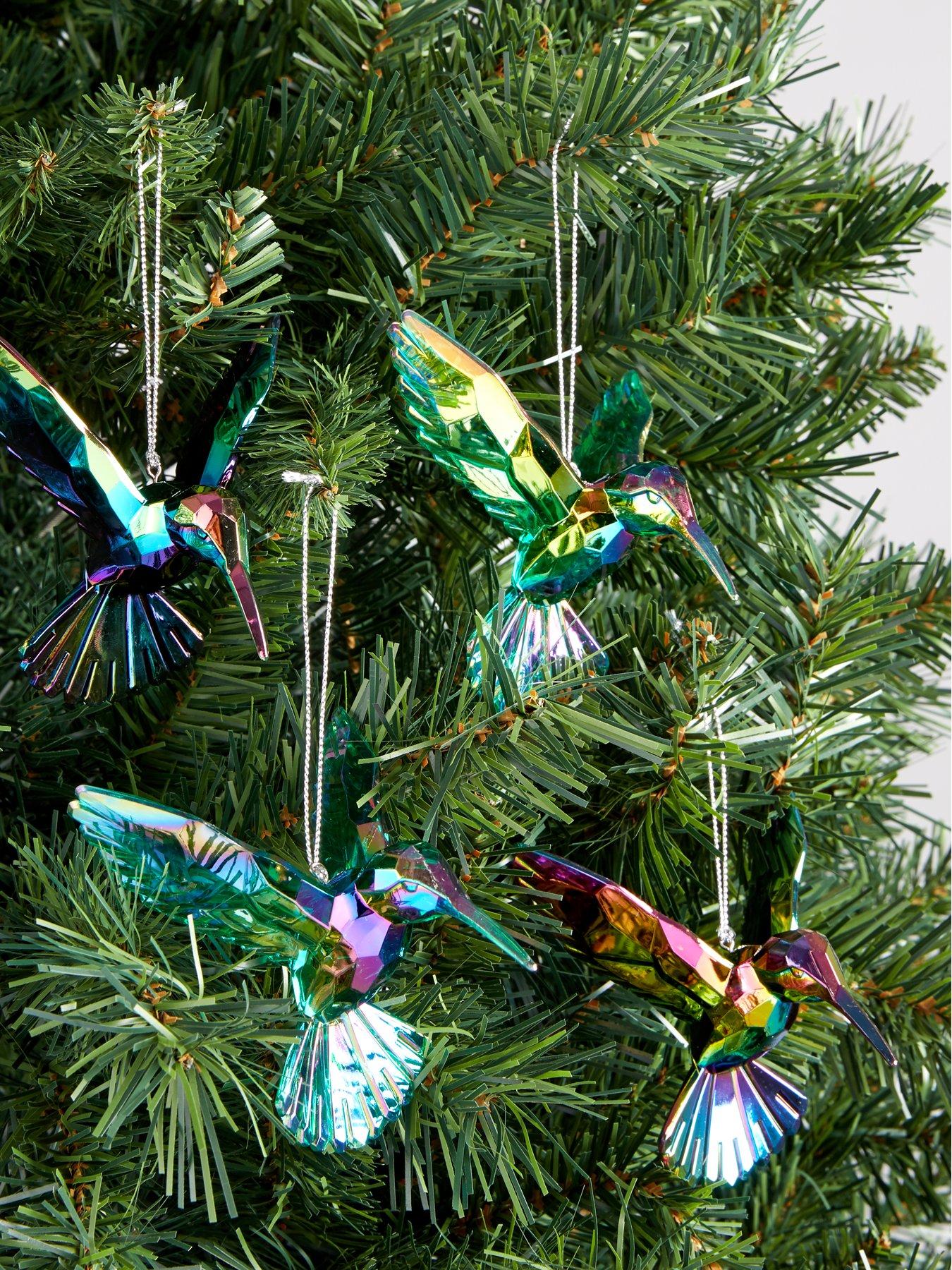 Gisela Graham Hummingbird Christmas Tree Decorations 4 Pack